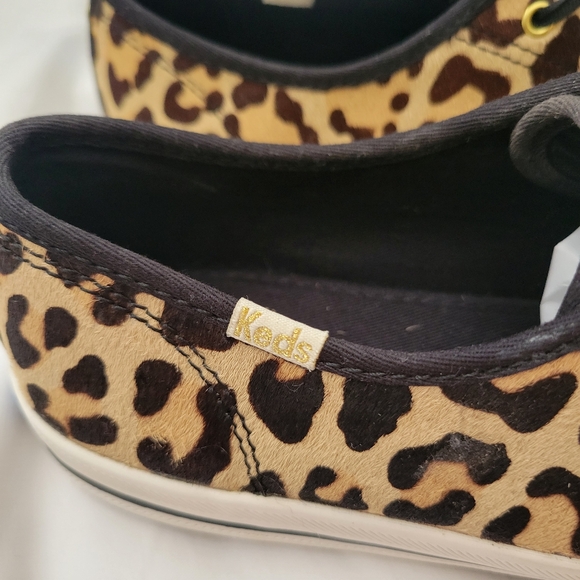 KATE SPADE KEDS. Animal Print Calf Hair Lace-Up Sneakers Kickstart. Size 9 - Picture 11 of 17
